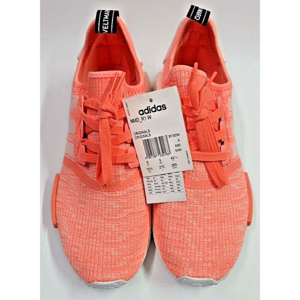 BRAND NEW ADIDAS NMD R1 WOMENS SUN GLOW CORAL ORANGE SIZE 10.5 PINK BY3034 - Picture 3 of 11
